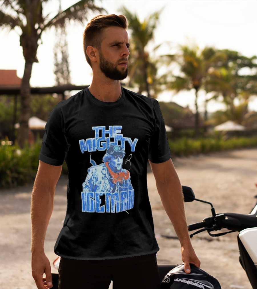 The Mighty Ice Man Electrifying Blue Lightning T-Shirt