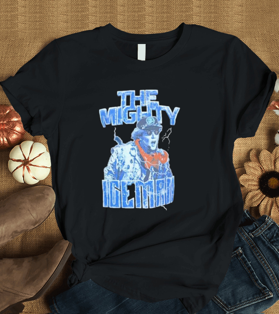 The Mighty Ice Man Electrifying Blue Lightning T-Shirt