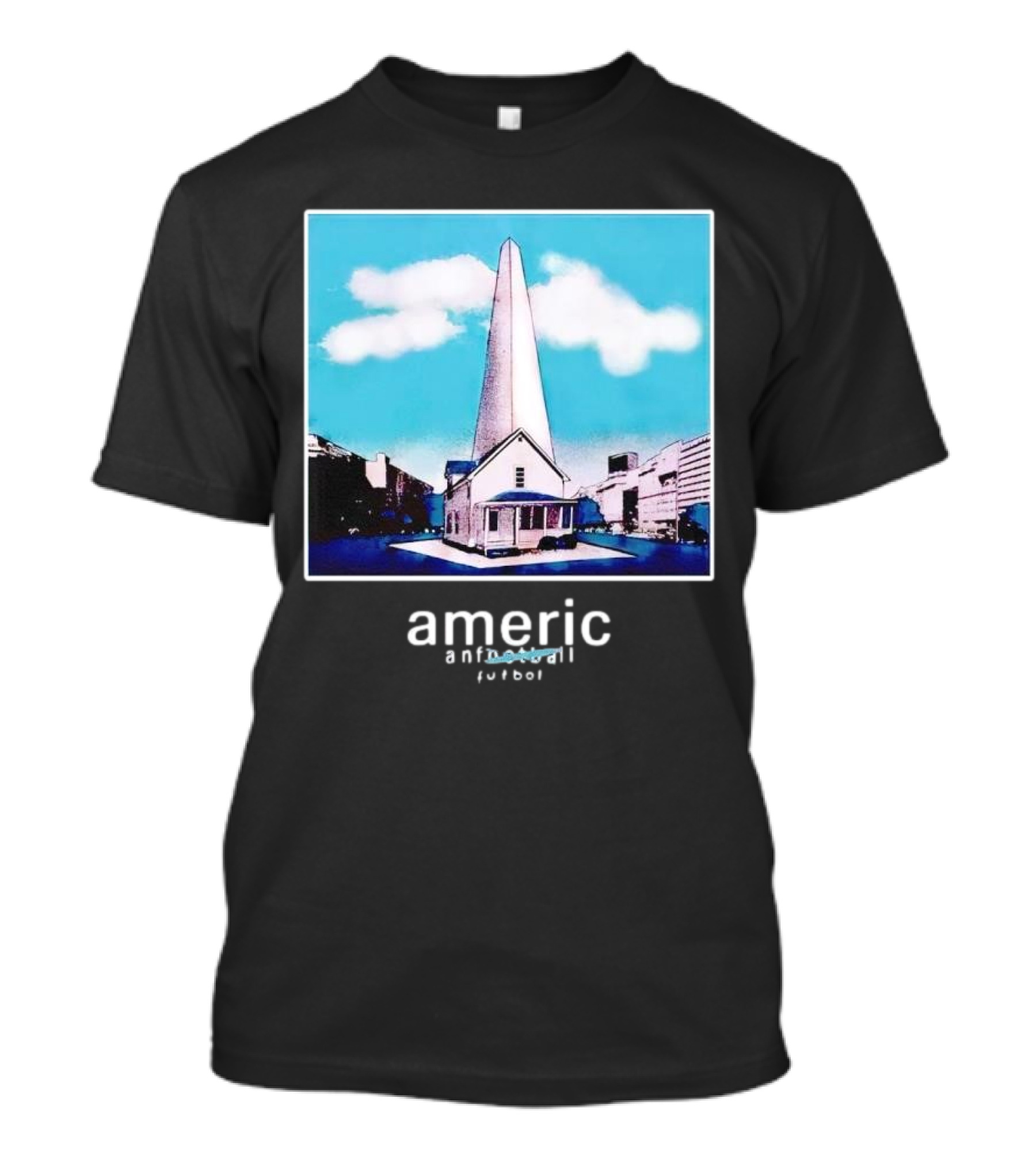 Americ Anfootball Futbol House And Obelisk Cityscape T-Shirt