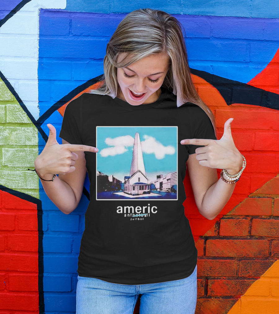Americ Anfootball Futbol House And Obelisk Cityscape T-Shirt