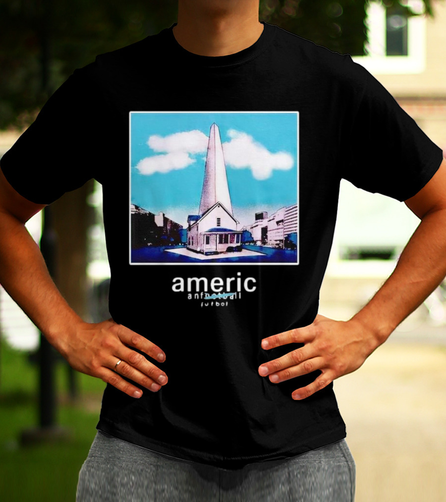 Americ Anfootball Futbol House And Obelisk Cityscape T-Shirt