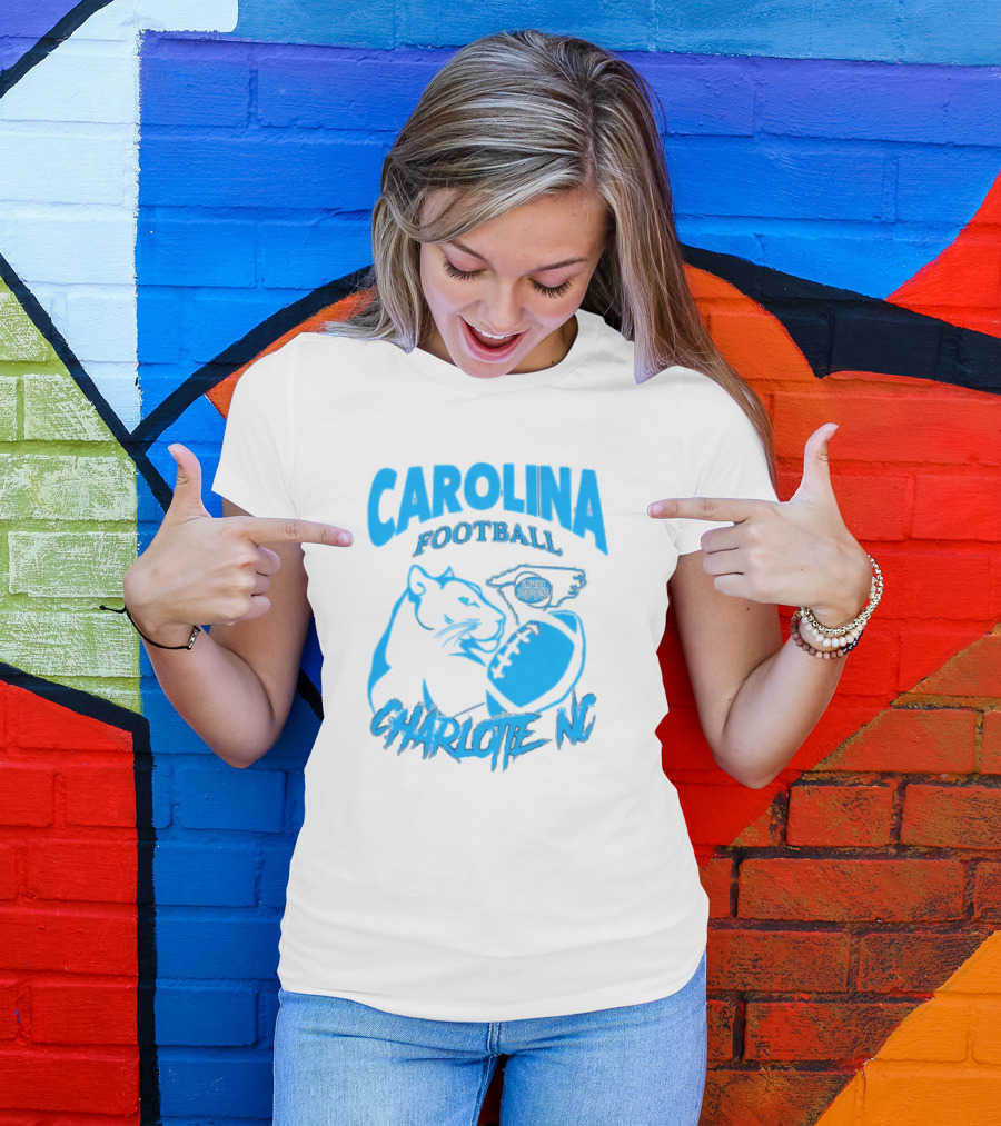Carolina Football Since 1995 Charlotte NC Panther T-Shirt