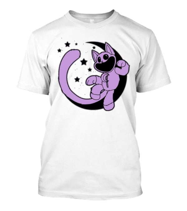 CatNap Astronaut Cat In Space With Crescent Moon And Stars T-Shirt