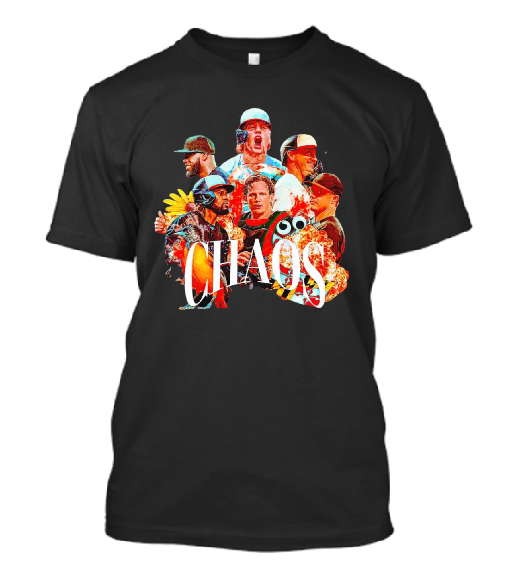CHAOS Baltimore Orioles Baseball Players Action Collage T-Shirt