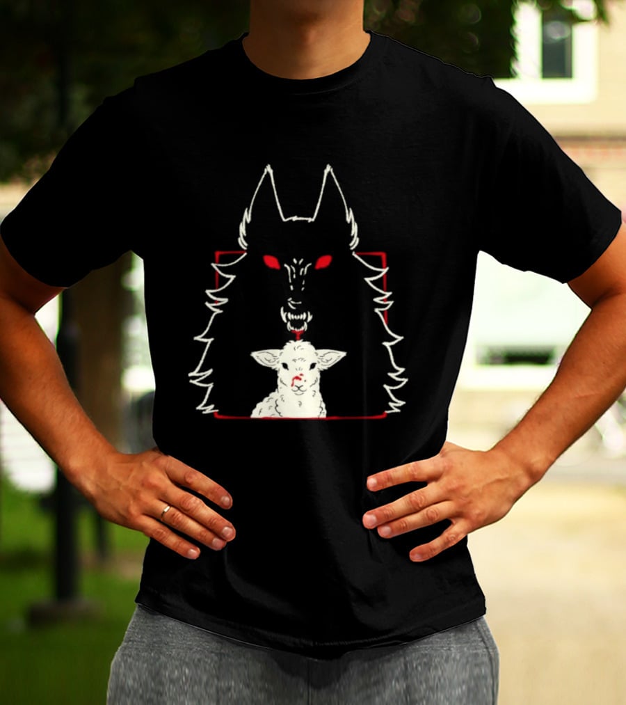 Duplicity By Morsusmania Wolf And Lamb Duality T-Shirt