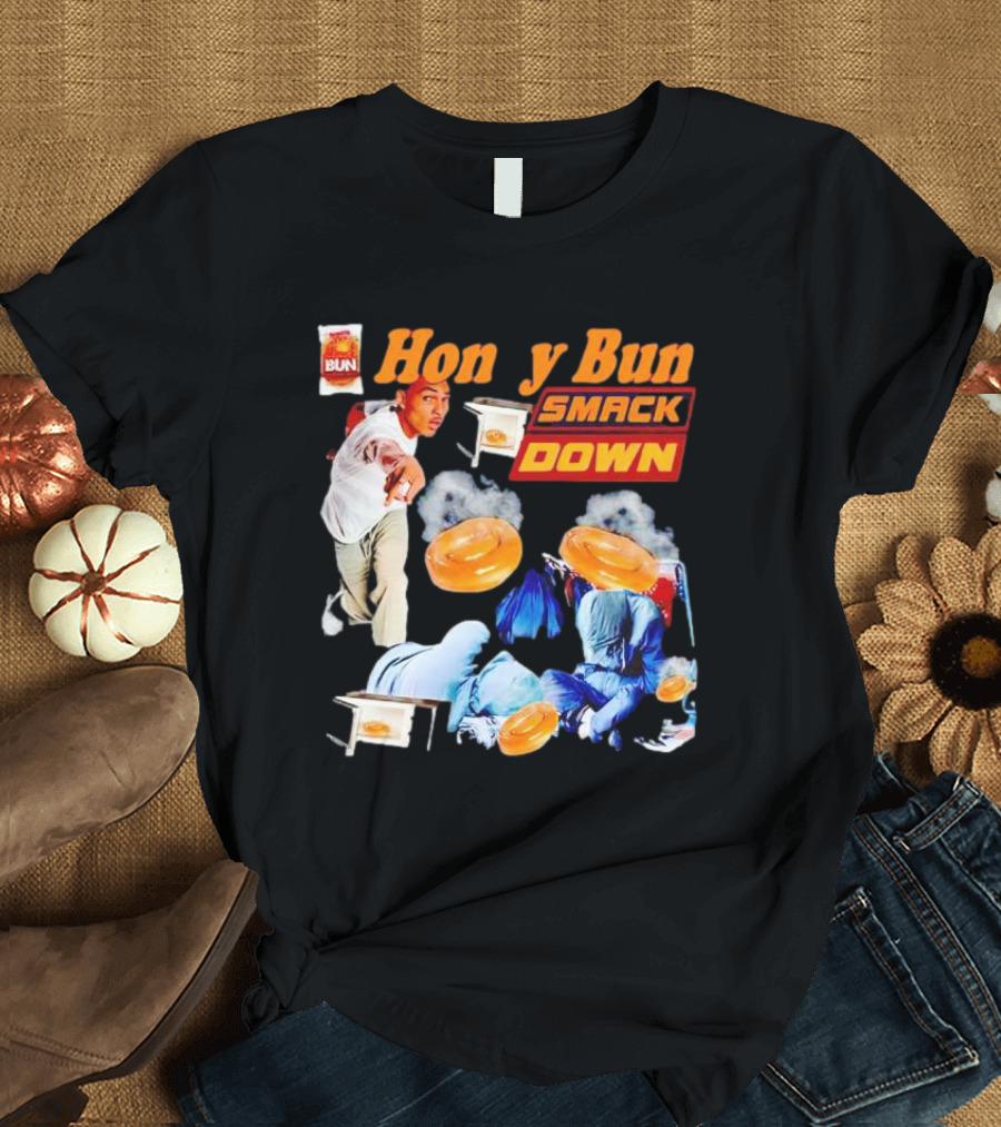 Honey Bun Smackdown Action Scene With Fighting Moves And Buns T-Shirt