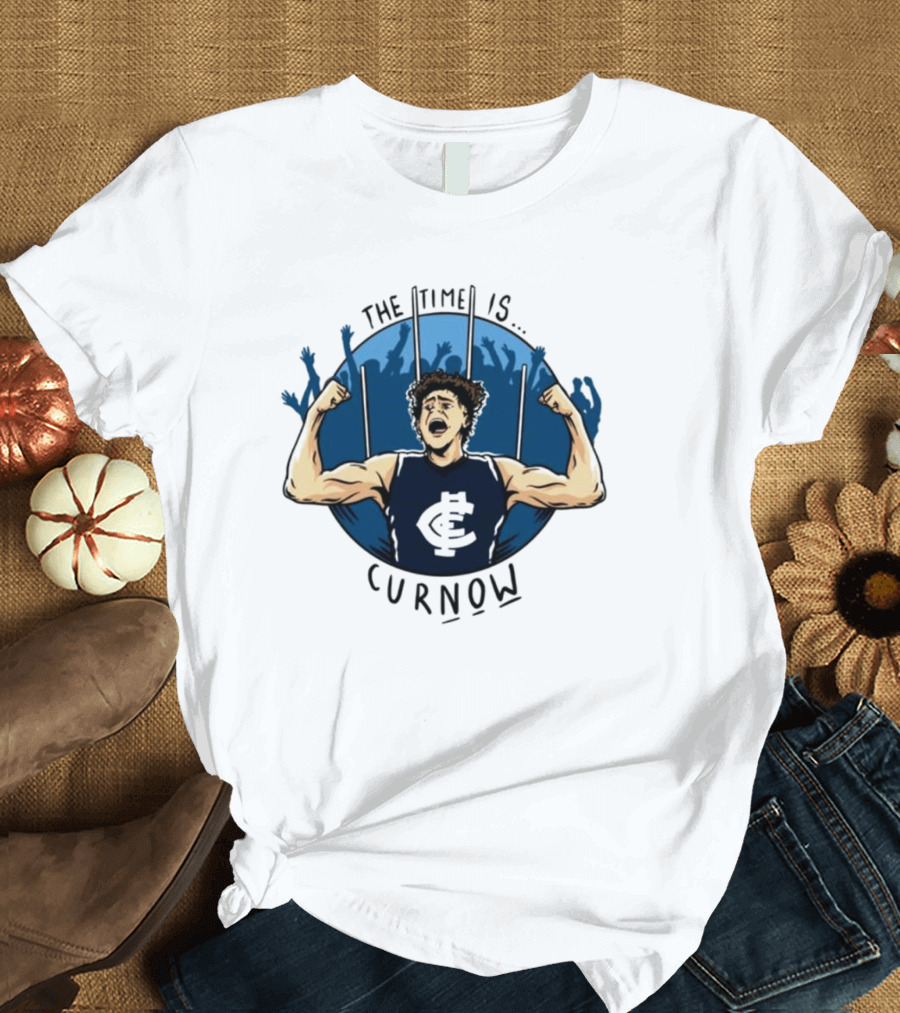 Carlton Football Club The Time Is Curnow AFL Celebratory T-Shirt