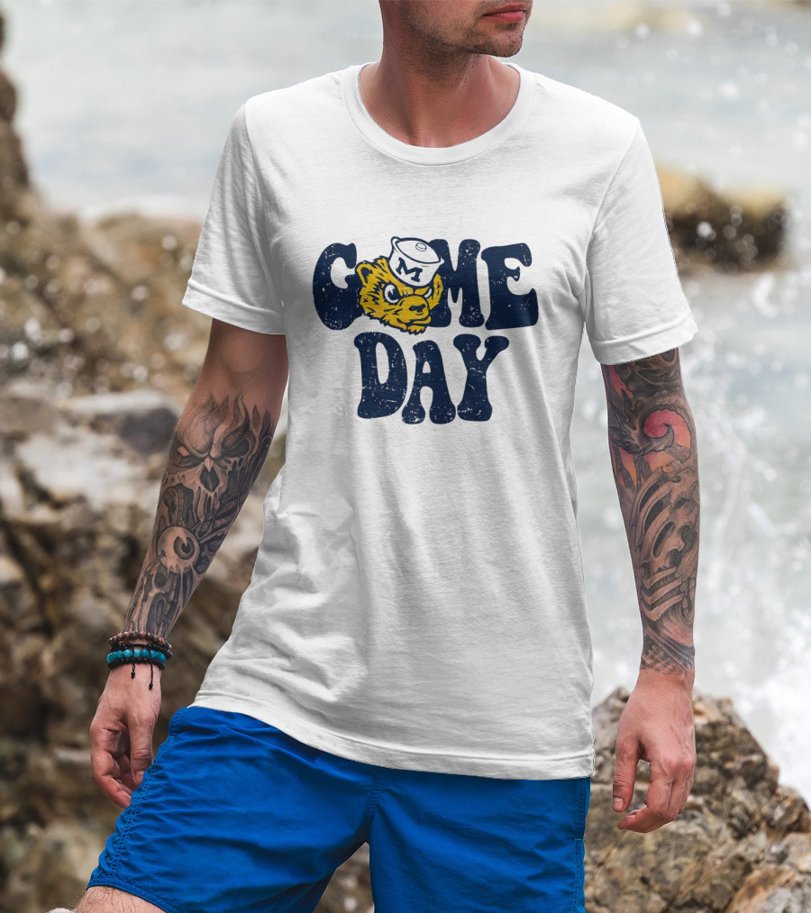 University Of Michigan Game Day Vintage Wolverine T-Shirt