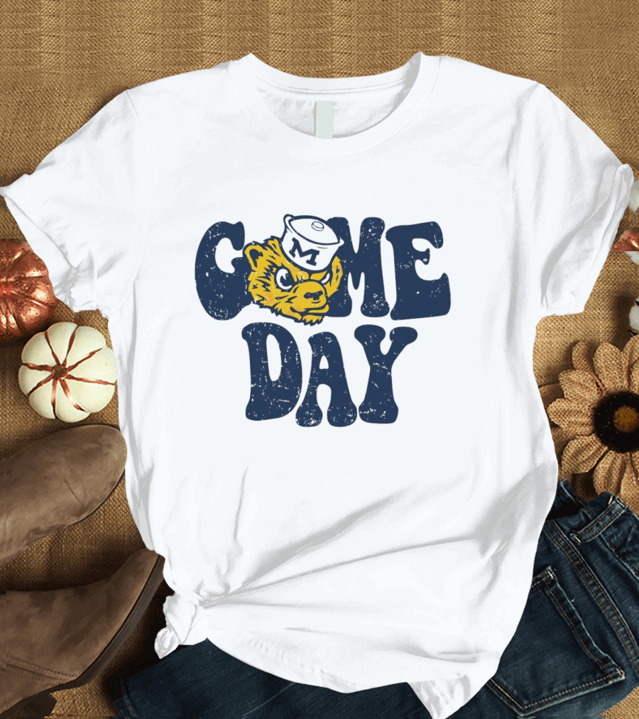 University Of Michigan Game Day Vintage Wolverine T-Shirt