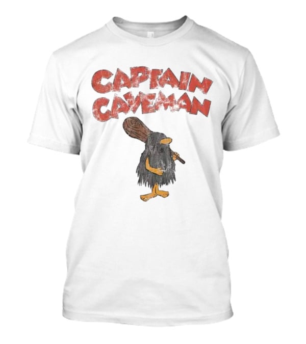 Captain Caveman Vintage Retro Cartoon Character T-Shirt