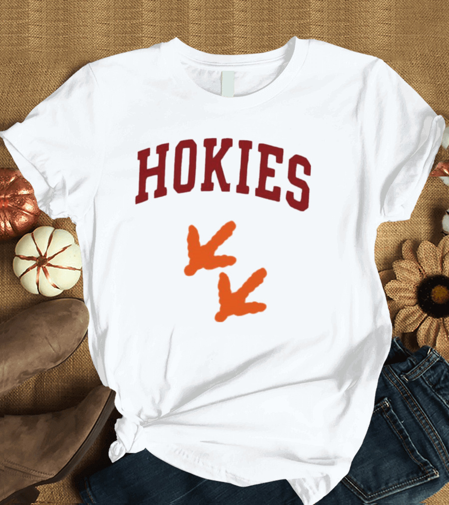 Hokies With Orange Footprints T-Shirt