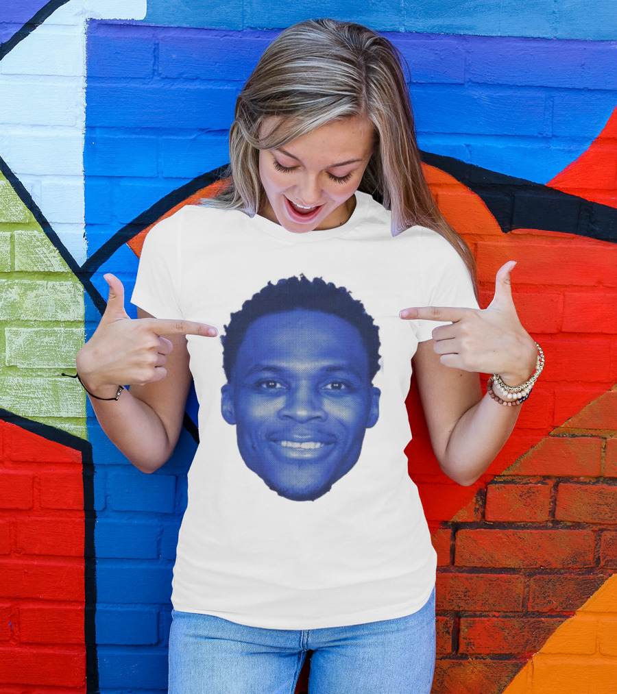 Westbrook Blue Half-tone Big Head T-Shirt