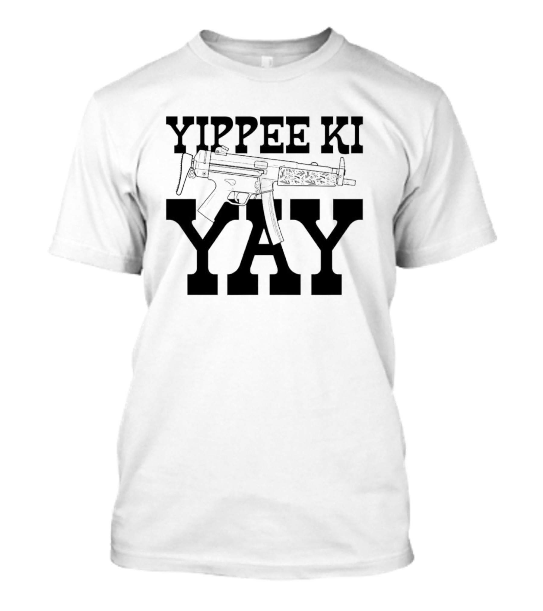 Yippee Ki Yay Retro Action Phrase With Gun T-Shirt