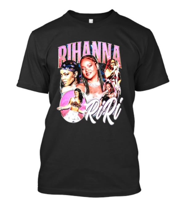 Rihanna RiRi Collage Retro Music Icons T-Shirt