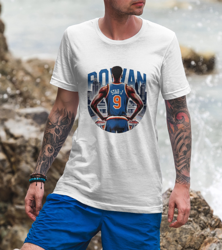 Rowan Star J 9 Basketball Urban Skyline T-Shirt