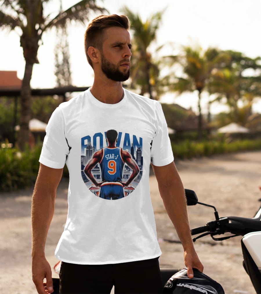 Rowan Star J 9 Basketball Urban Skyline T-Shirt