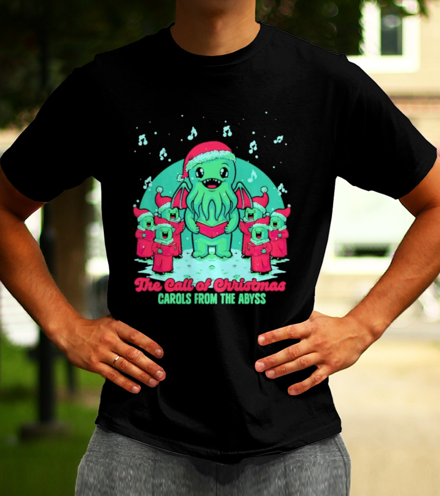 Santa Cthulhu The Call Of Christmas Carols From The Abyss T-Shirt