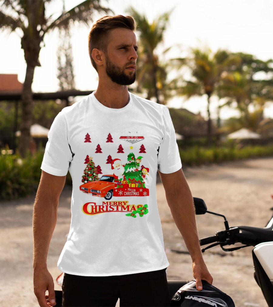 Pontiac GTO Santa Elfs Merry Christmas T-Shirt