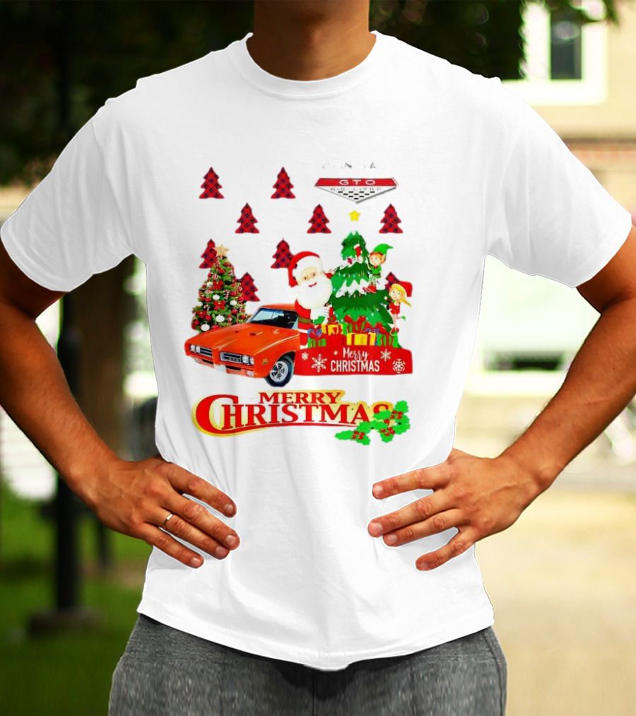Pontiac GTO Santa Elfs Merry Christmas T-Shirt