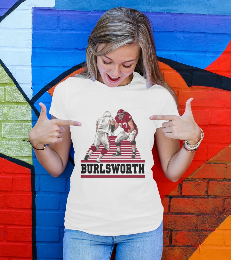 Burlsworth Number 77 Football Player In Action Against Opponent T-Shirt
