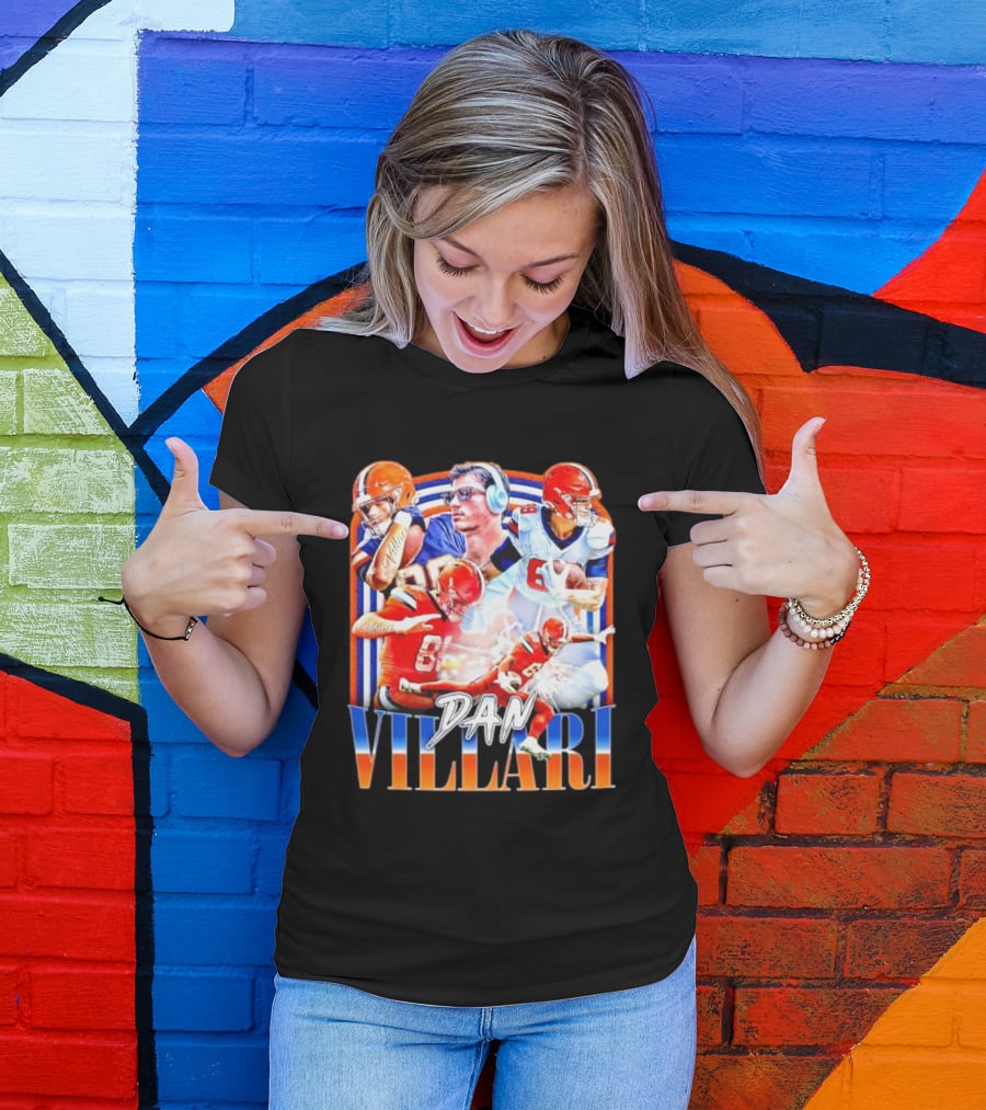 Dan Villari Vintage Football Montage T-Shirt
