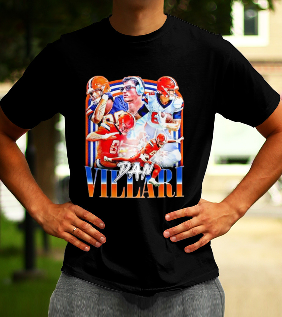 Dan Villari Vintage Football Montage T-Shirt