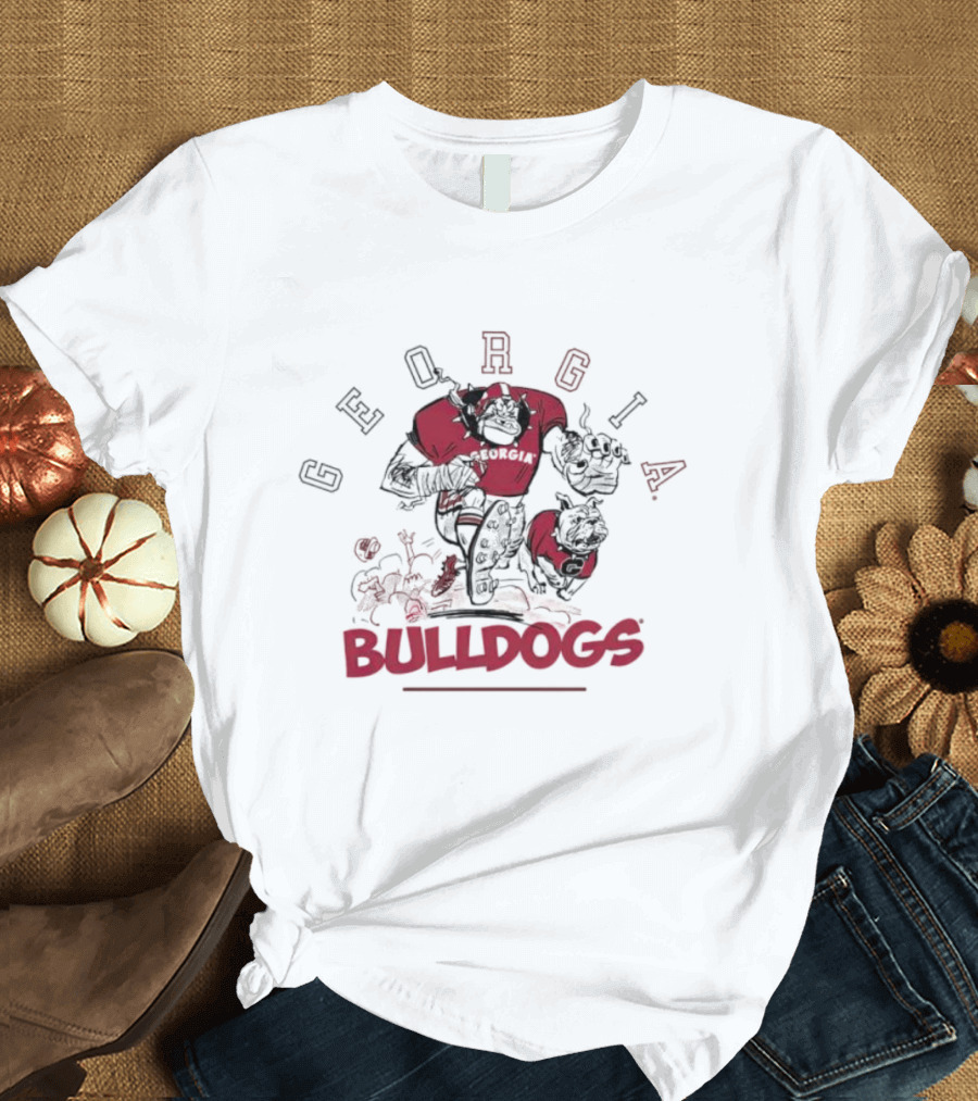 Georgia Bulldogs Dawgwild Football Mascot Rugged Power T-Shirt