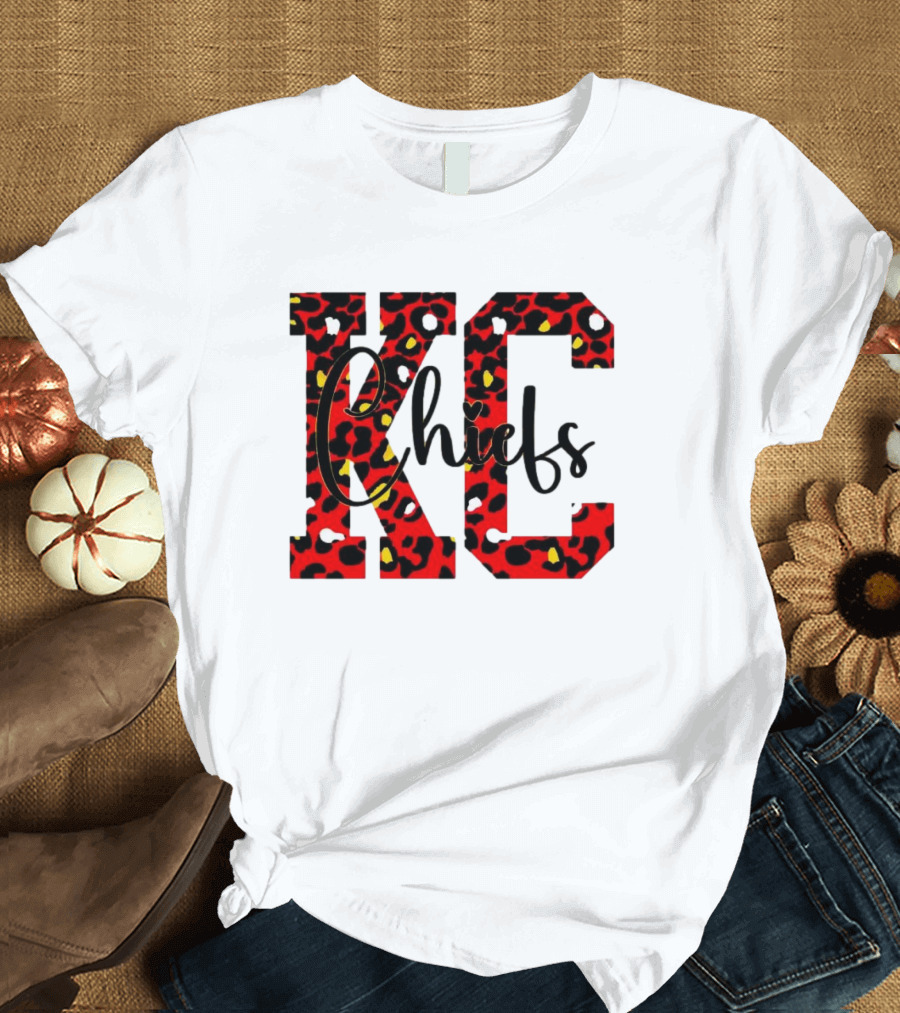 KC Chiefs Leopard Print T-Shirt
