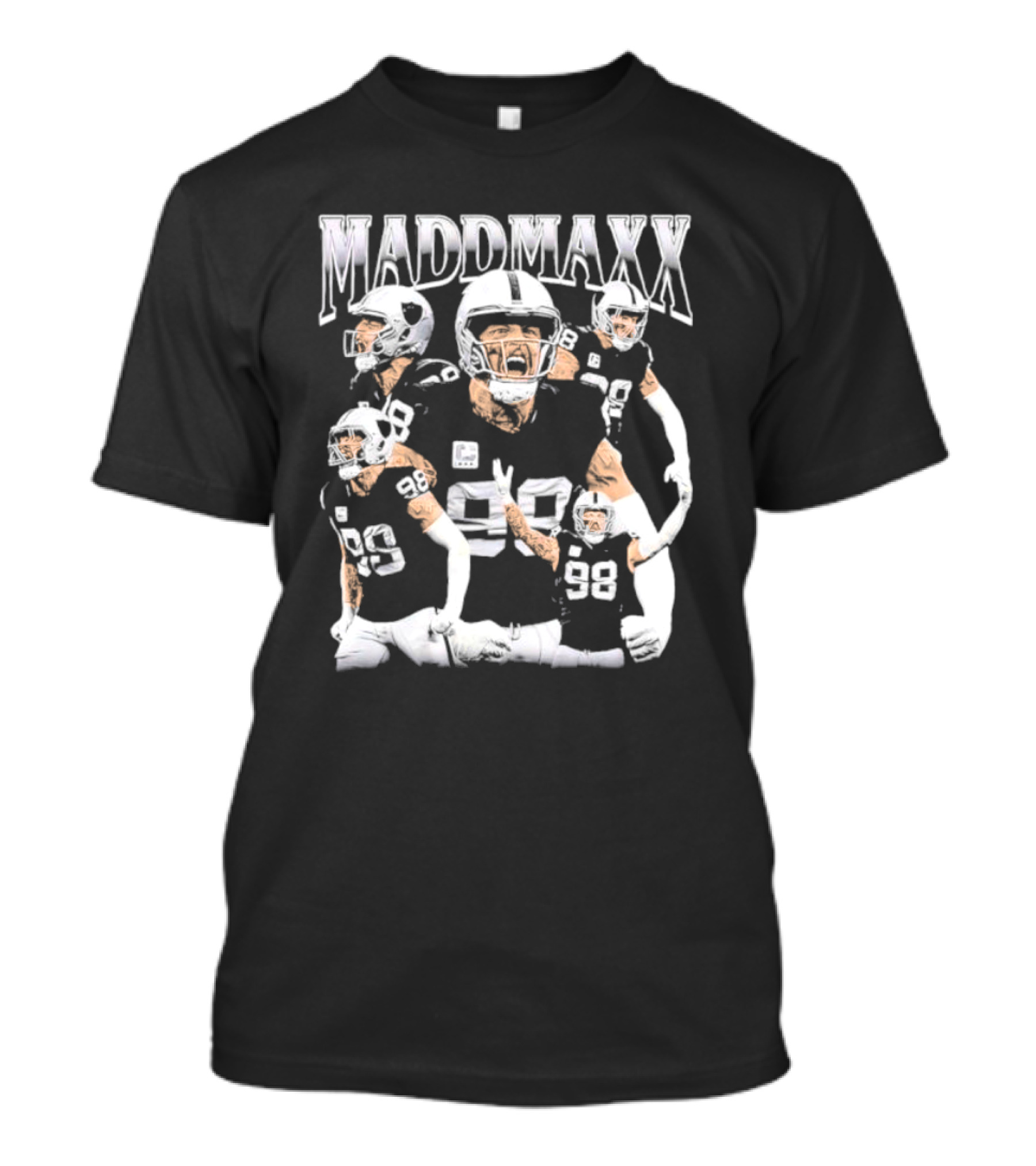 Madd Maxx Vintage Las Vegas Raiders Football Player Number 98 T-Shirt