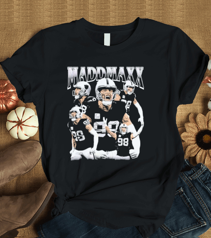 Madd Maxx Vintage Las Vegas Raiders Football Player Number 98 T-Shirt