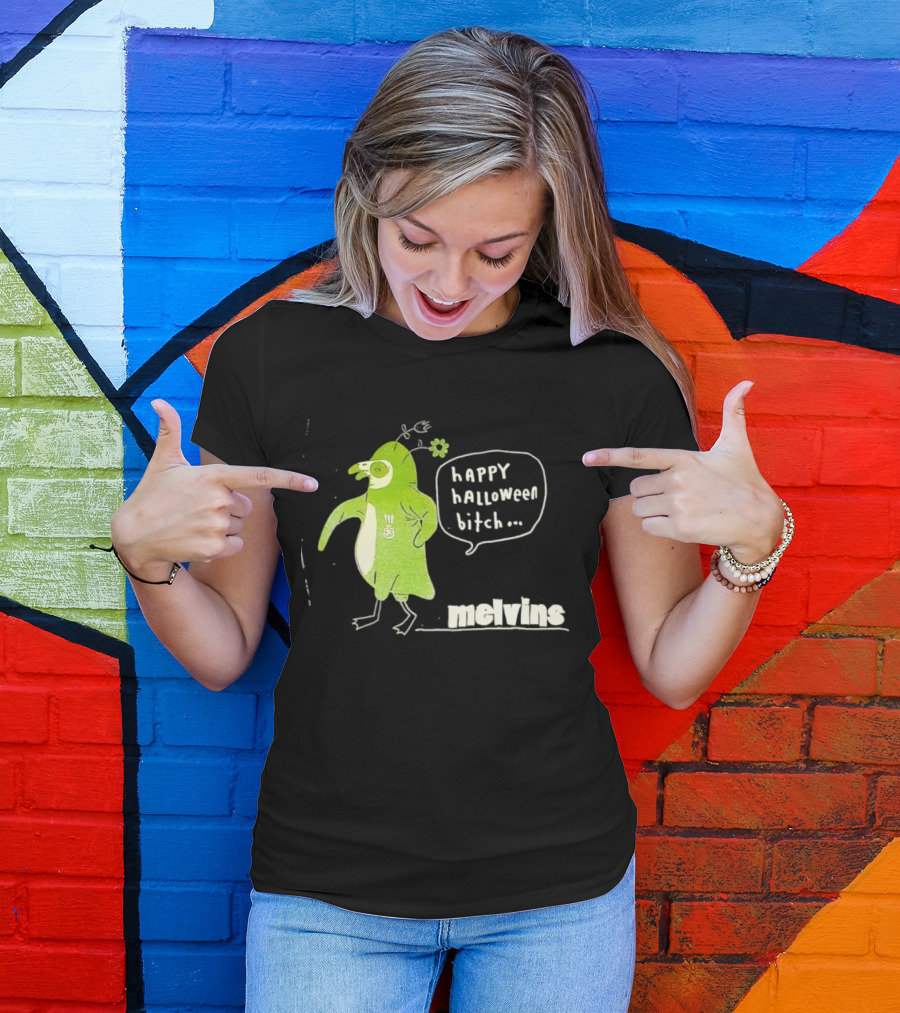Melvins Happy Halloween Bitch Green Bird Costume T-Shirt