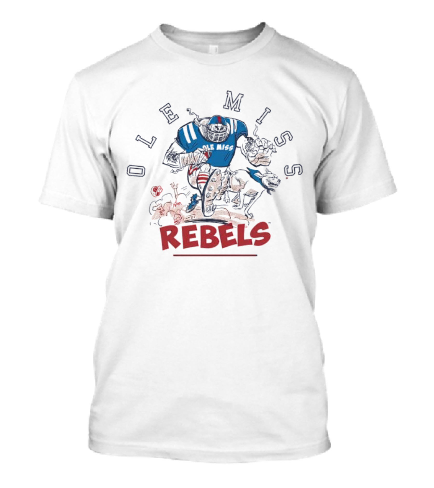 Ole Miss Rebels Football Action T-Shirt
