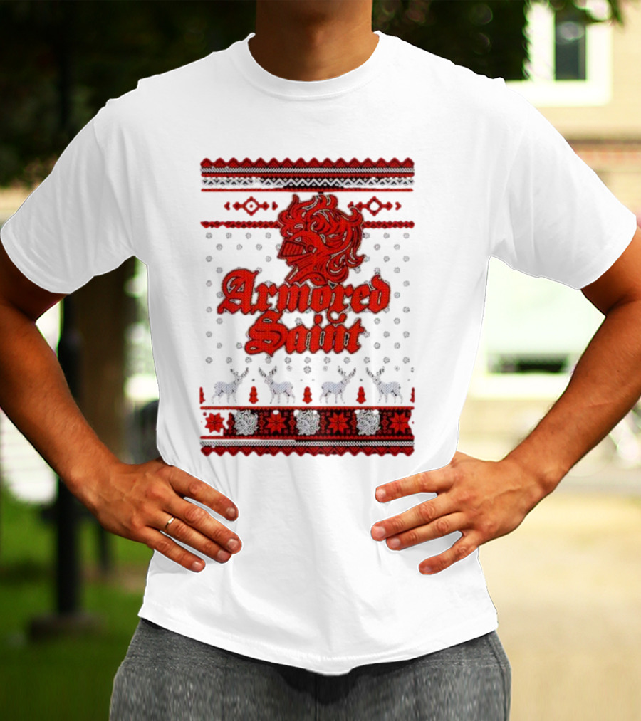 Armored Saint Red Knight Christmas T-Shirt