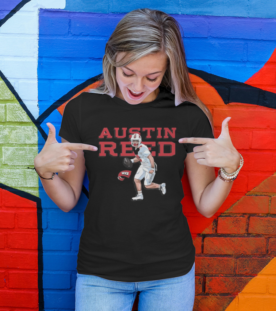 Austin Reed WKU Football Player Graphic With Helmet T-Shirt