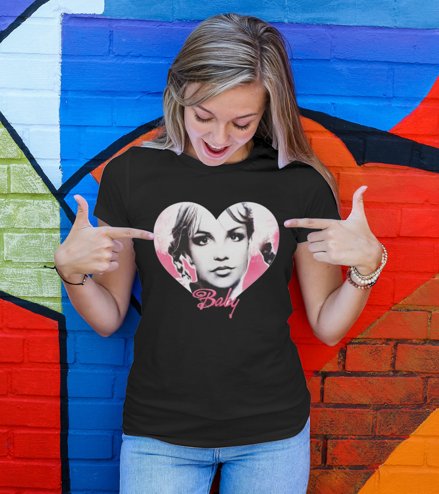 Britney Spears Baby Heart Portrait Pink Aesthetic T-Shirt
