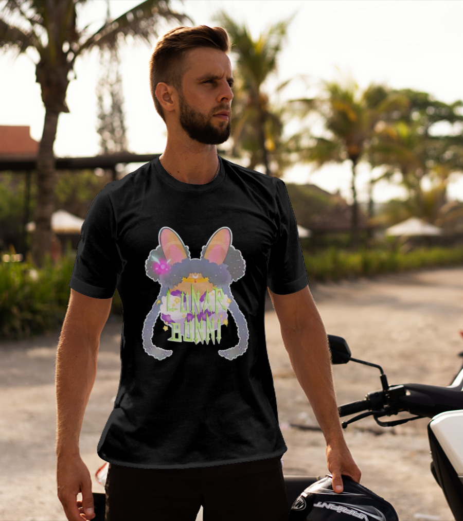 Bunnii Gang Lunar Bunnii Cosmic Ears Vibrant Text Elements T-Shirt