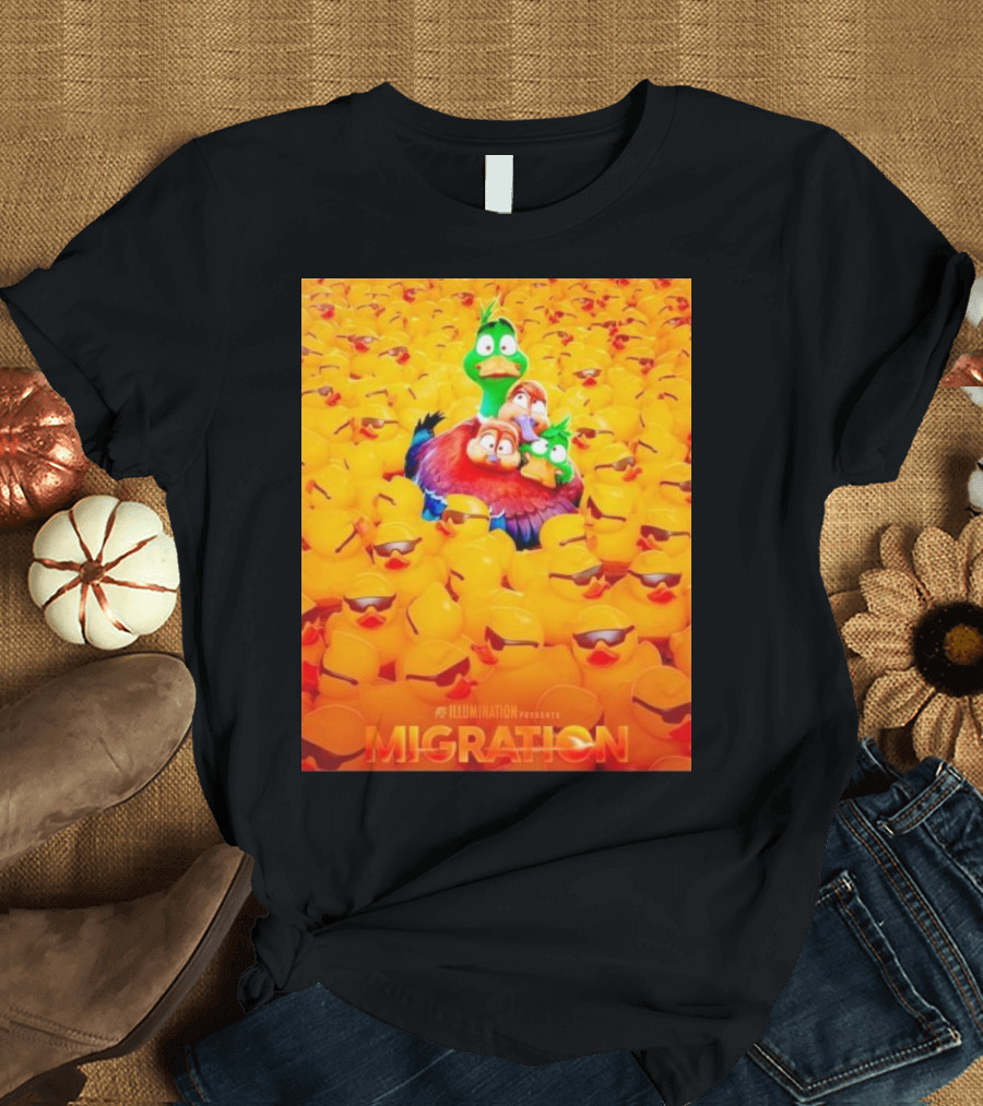 Illumination Presents Migration Ducks In Sunglasses Scene T-Shirt