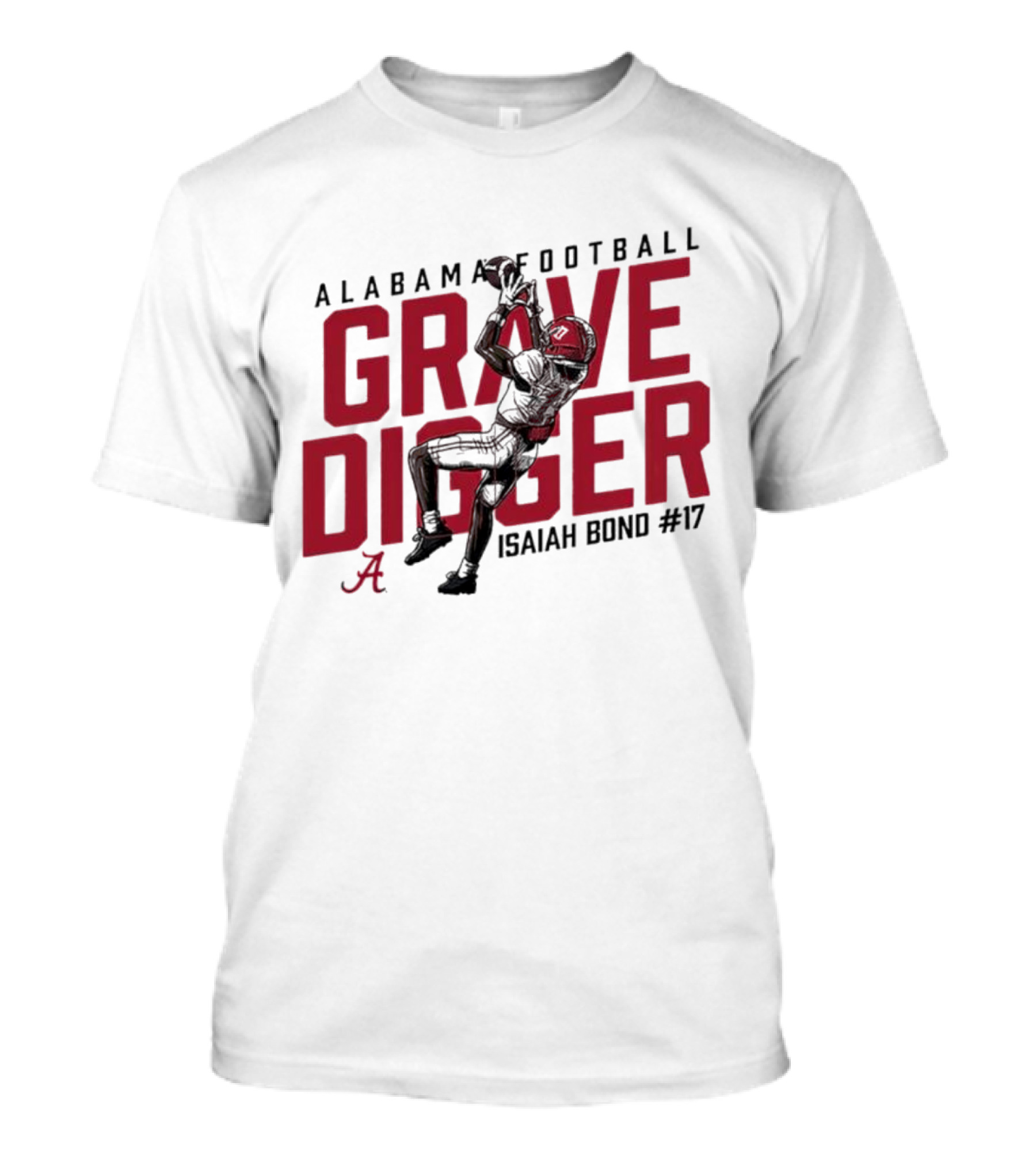 Alabama Football Grave Digger Isaiah Bond #17 T-Shirt