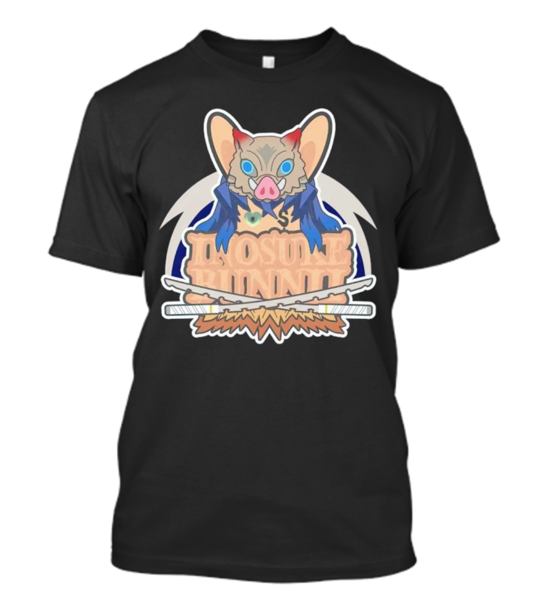 Bunnii Gang Inosuke Bunnii Masked Figure With Dual Swords T-Shirt