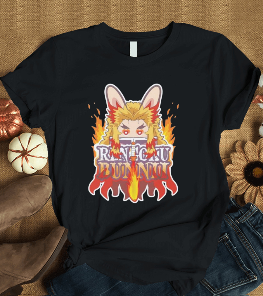 Bunnii Gang Rengoku Bunnii Fire Ears T-Shirt