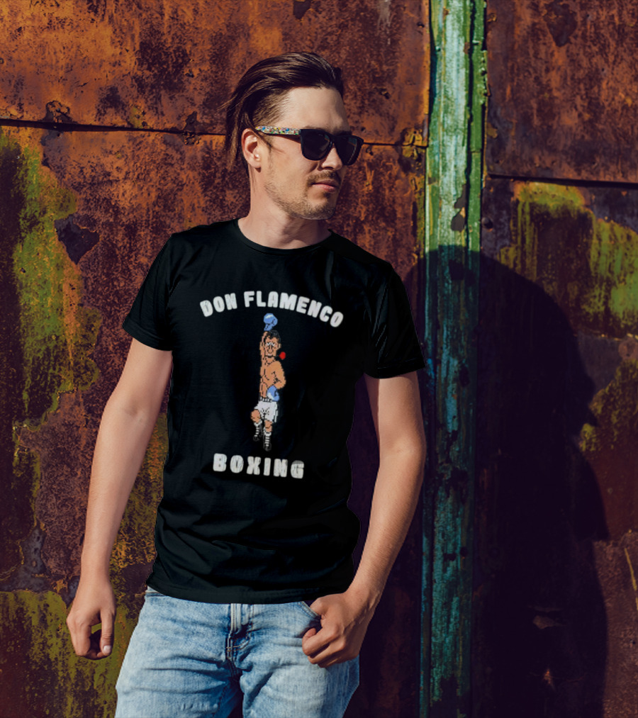 Don Flamenco Boxing Retro Video Game Character Victory Pose T-Shirt