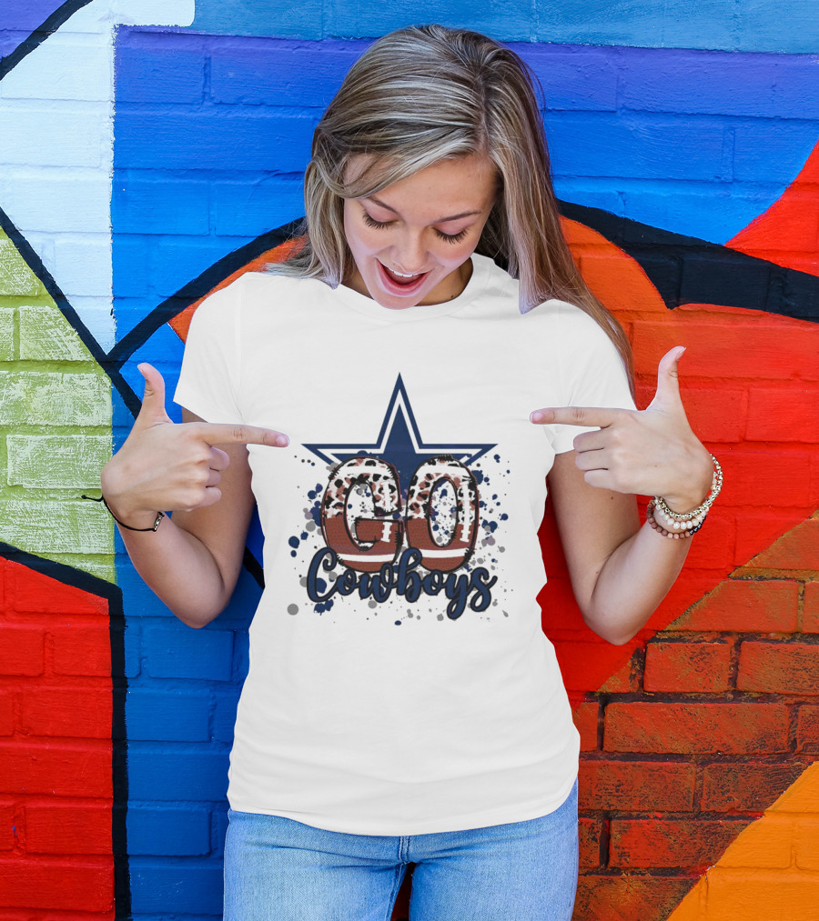 Go Cowboys Leopard Star T-Shirt