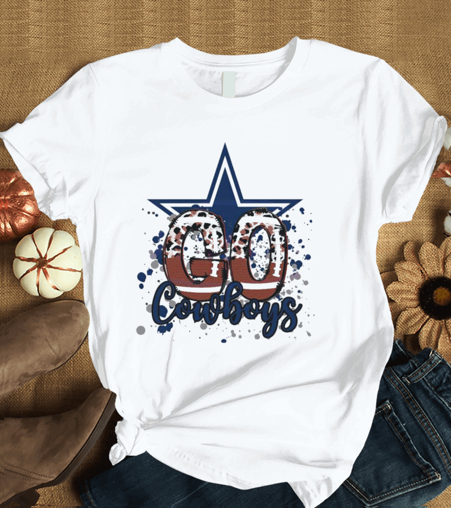 Go Cowboys Leopard Star T-Shirt