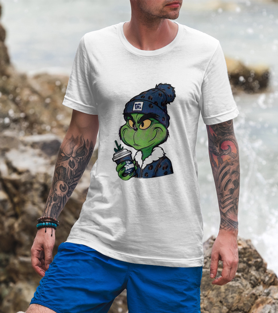 Grinch Boujee Dallas Leopard Print Winter Beanie Coffee Cup Sports T-Shirt