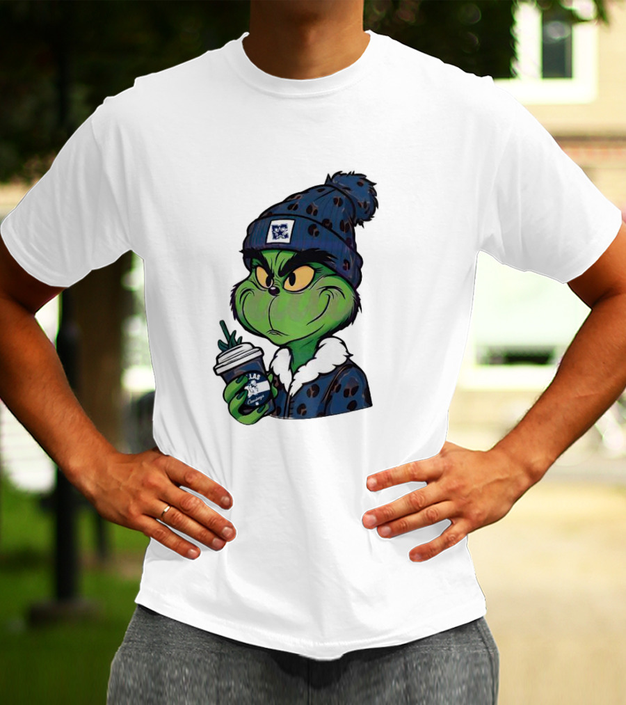 Grinch Boujee Dallas Leopard Print Winter Beanie Coffee Cup Sports T-Shirt