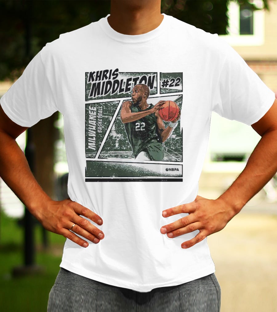 KHRIS MIDDLETON MILWAUKEE BASKETBALL #22 NBPA T-Shirt