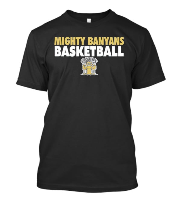 Mighty Banyans Basketball Bold Logo With Illustrated Banyan Tree T-Shirt