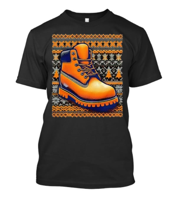 New York Knicks Timbmas Timberland Boot Ugly Christmas T-Shirt