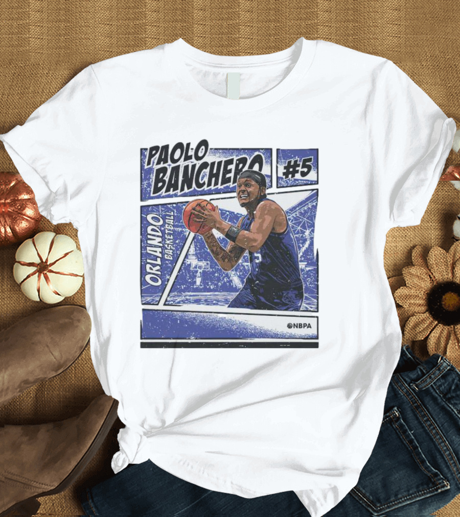 Paolo Banchero Orlando Basketball #5 NBPA Comic T-Shirt
