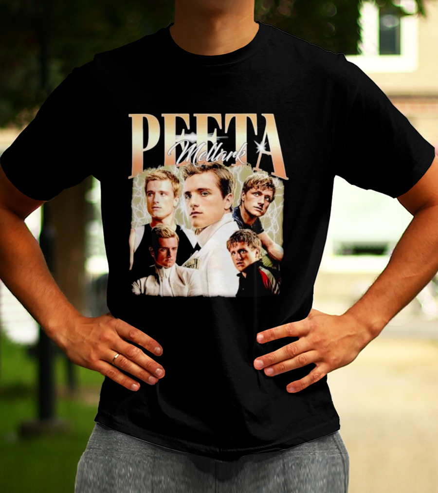 Peeta Mellark Actor Vintage Style Collage T-Shirt
